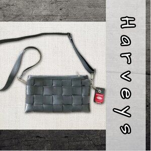 Harveys Seatbelt Hand Bag Gray Excellent Condition